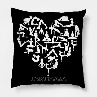 I am Yoga, inspirational design Pillow