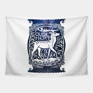 Golden Deer in Galaxy Tapestry