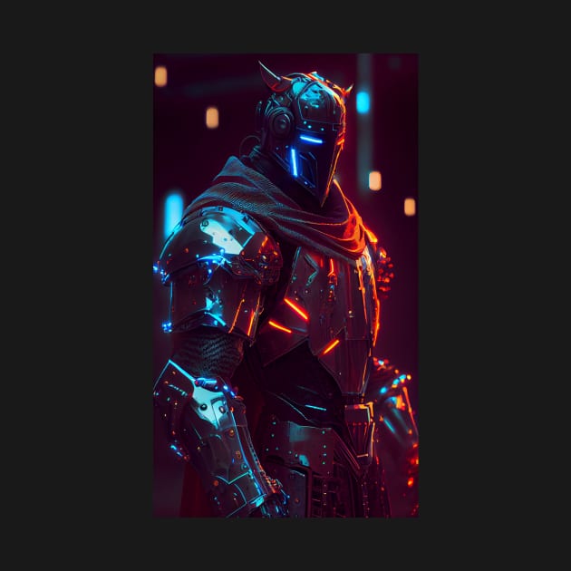 Cyberpunk Crusader Knight by UVCottage