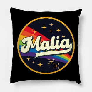 Malia // Rainbow In Space Vintage Style Pillow