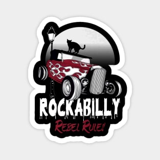 Rockabilly Hotrod Greaser Style Rocker Magnet