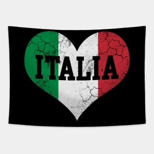 Italia Flag Heart Love Italy Italian Tapestry