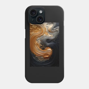 Black gold texture Phone Case