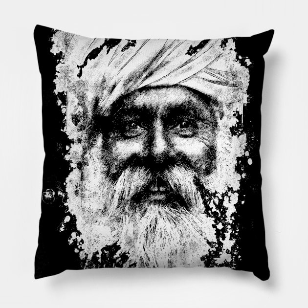old men art Pillow by Shreedigital 