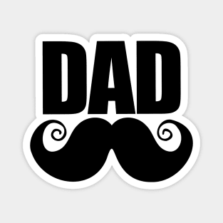 DAD text with mustache Magnet