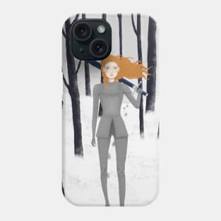 Red Haired Celtic Warrior Knight Digital Illustration Character Design Phone Case