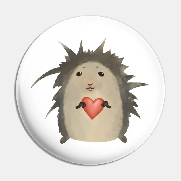 Hedgehog Pin by kozinoart