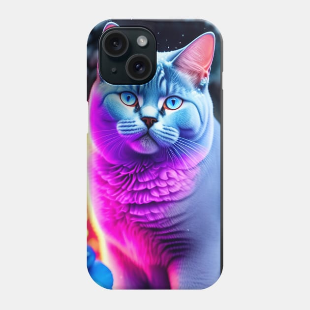 So Glowy British Shorthair Cat Phone Case by Enchanted Reverie