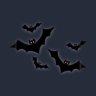 Bats Flying Flight Halloween T-Shirt