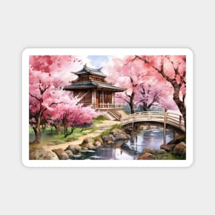 Cherry Blossom Sanctuary Magnet