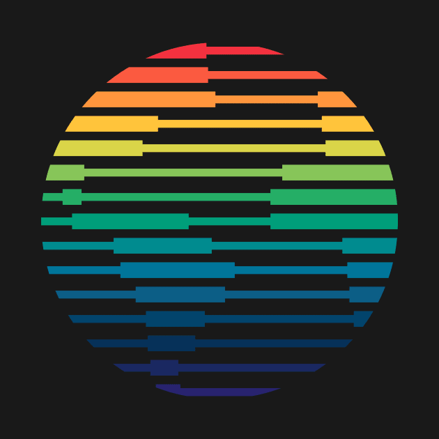 Rainbow Earth Minimalist by Modern Evolution