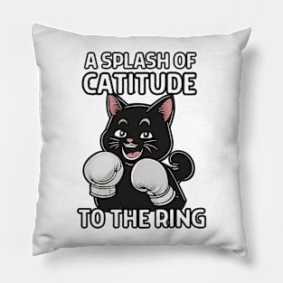 Boxing Cat Pillow