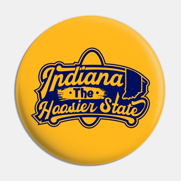 Indiana the Hoosier State Pin by rojakdesigns