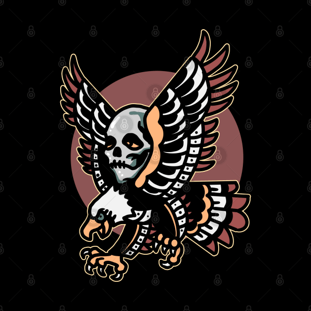 skull eagle tattoo by donipacoceng