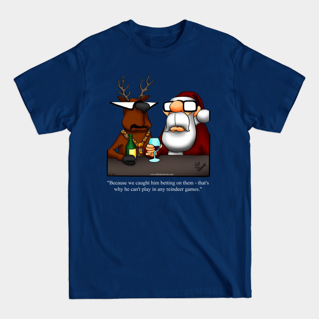 Funny Christmas Holiday Reindeer Cartoon - Funny Christmas - T-Shirt