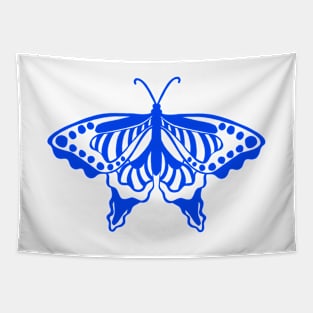 Blue Butterfly Lines Tapestry