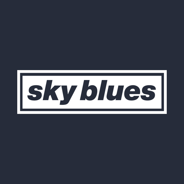 'Sky Blues' Oasis inspired design for Manchester City FC fans in white by LTFRstudio