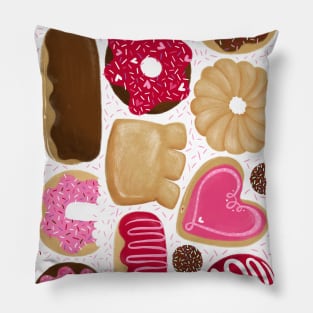 Donuts Party - yummy allover pattern design with sprinkles Pillow