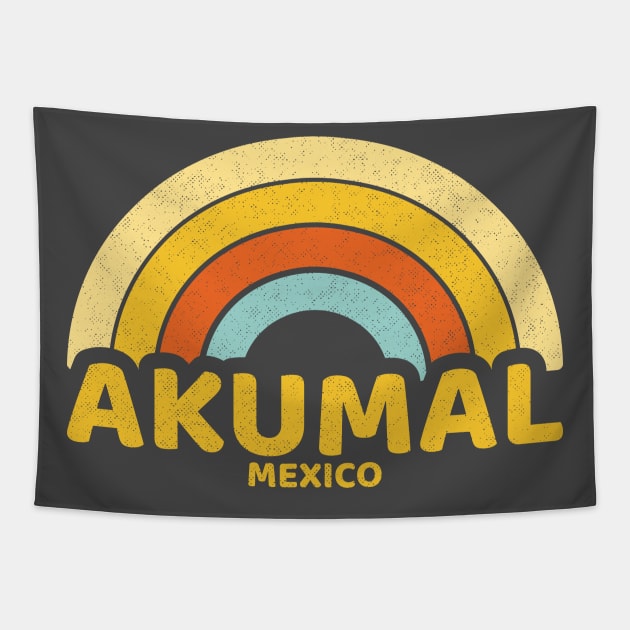 Retro Akumal Mexico Tapestry by dk08