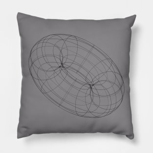 3d wireframe sphere design Pillow