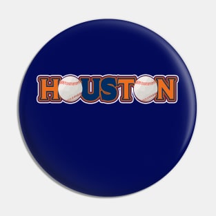 Houston Baseball Fan Us Against The World Pin