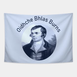 Robbie Burns - Oidhche Bhlas Burns Gaelic Text In Blue Tapestry