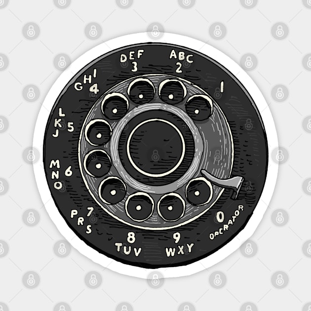 Retro Rotary Dial Phone Magnet by GoshWow®