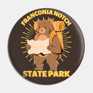 Franconia Notch State Park Camping Bear Pin