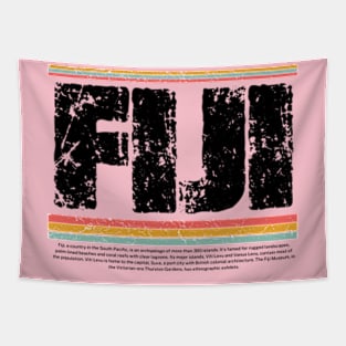 Fiji gift  art 90s style retro vintage 80s Tapestry