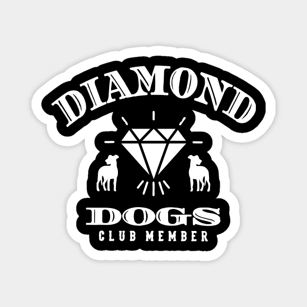 lasso Dogs Diamond Distressed Richmond Club Funny Magnet by danonbentley