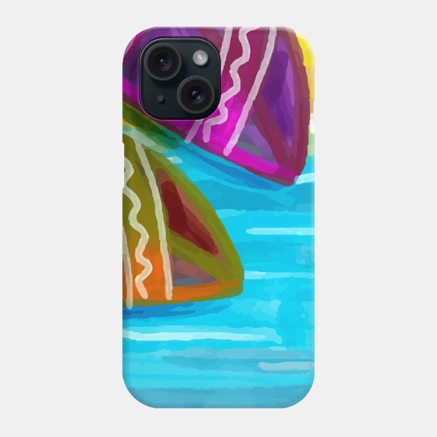 Pretty Watercolor Surfboards Phone Case by Makanahele