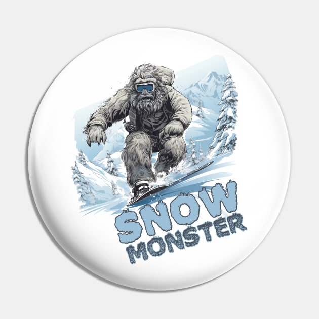 Snow Monster Pin by Dead Is Not The End