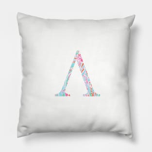 Lambda Splash Greek Letter Pillow