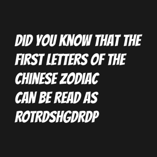 Zodiac Alphabet T-Shirt