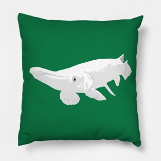 Albino Alligator Gar Pillow