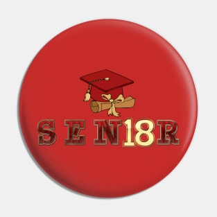 2018 Graduate Senior Proud Mom Dad of a College High school Graduate Pin