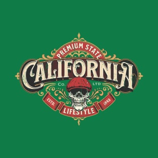 California lifestyle premium state vintage label T-Shirt