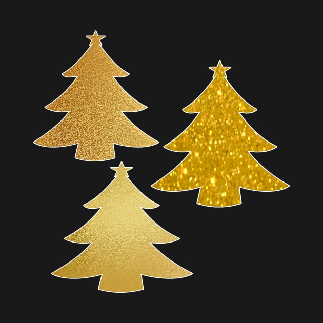 gold christmas tree by Deepika333