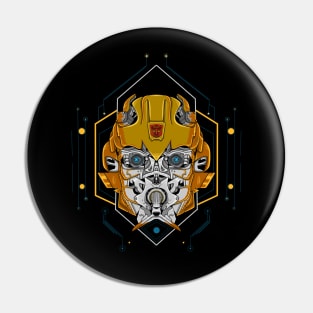 Bumblebee Head Techno Pin