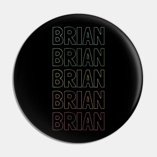 Brian Name Pattern Pin