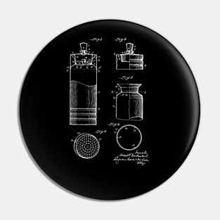 Cocktail Shaker Vintage Patent Drawing Pin