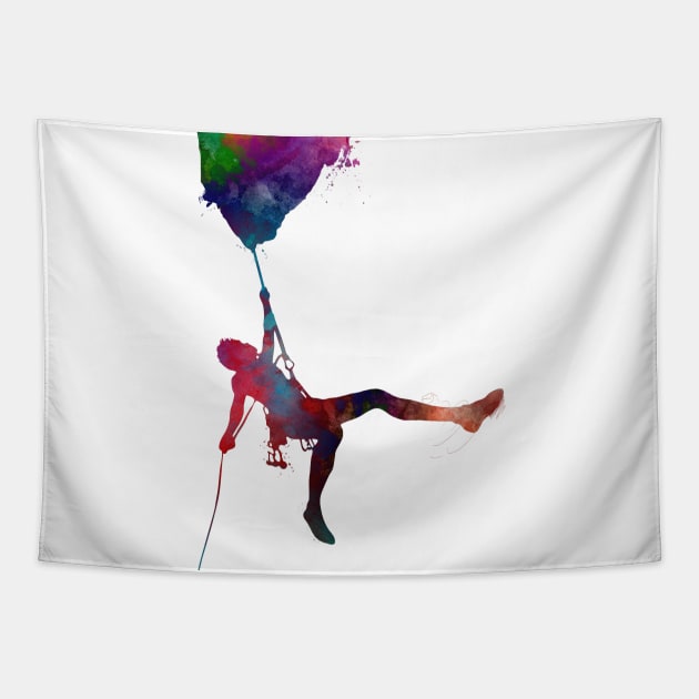 mountaineer climbing sport art #mountaineer #climbing Tapestry by JBJart