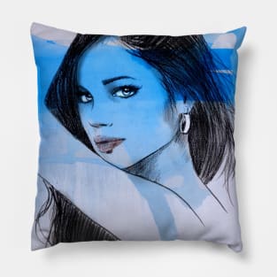 Blue streak Pillow