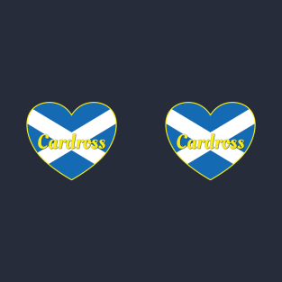 Cardross Scotland UK Scotland Flag Heart T-Shirt