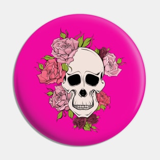 Skull & Roses Pin