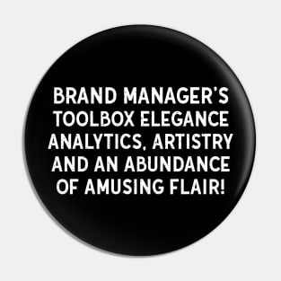 Brand Manager's Toolbox Elegance Analytics, Artistry Pin