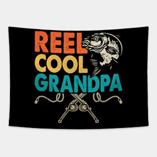 Reel Cool Grandpa Fishing Retro Vintage Tapestry