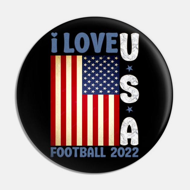 I Love USA Football 2022 Pin by Printashopus