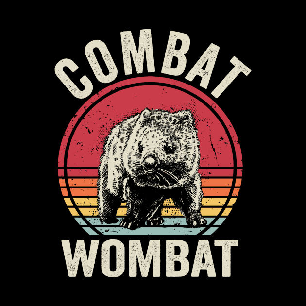 Combat Wombat Funny by Visual Vibes