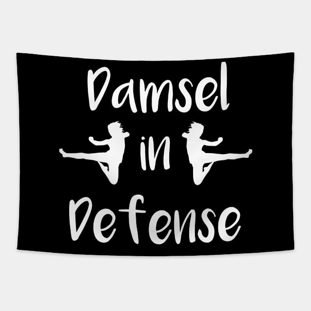 Martial Arts Damsel in Defense Tapestry by StacysCellar